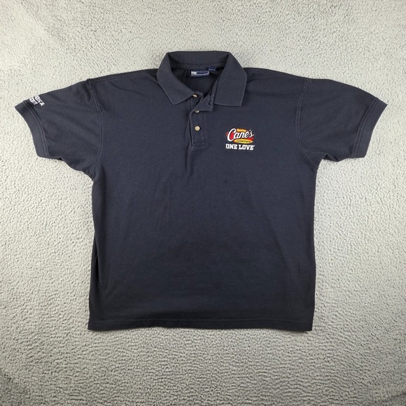 Blue Generation Other - Raising Canes Fry Cook Cashier Employee Worker Polo Shirt Women L Blue Love Logo